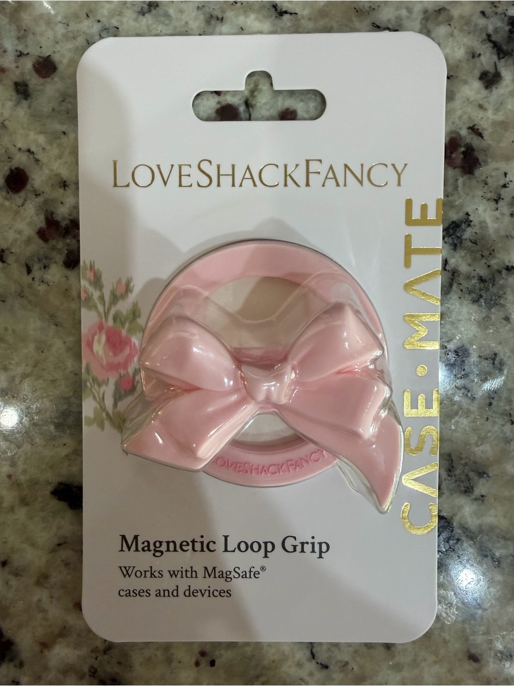 LoveShackFancy Light Pink Bow Magnetic Loop Grip